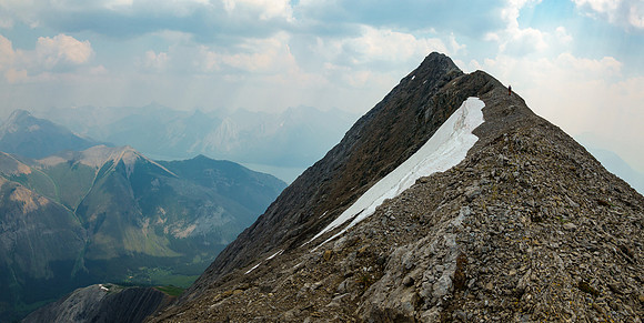 On the NW summit ridge.
