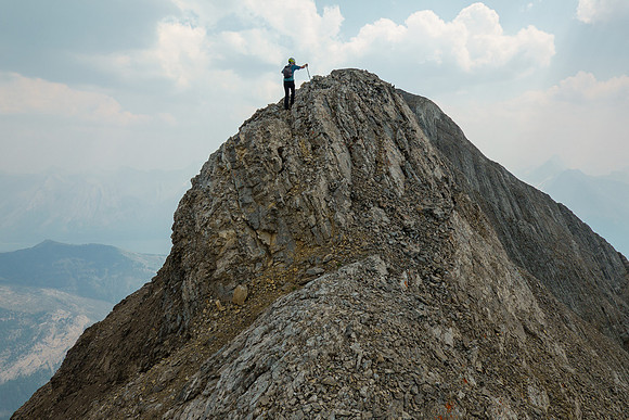 On the NW summit ridge.