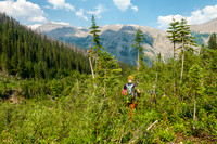 Bushwhacking back to Turbulent Creek.
