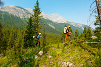 Hiking up Turbulent Creek. on intermittent trails.