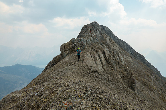 On the NW summit ridge.