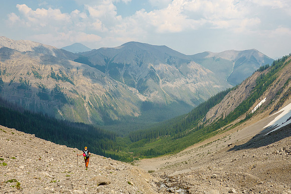 Descending back to Turbulent Creek.