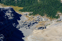 A remote landscape in the valley below.