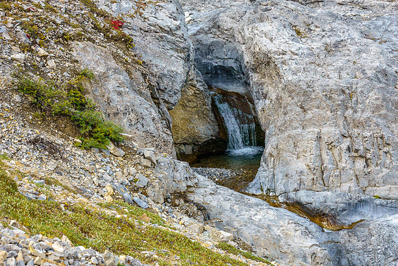 A beautiful waterfall along the upper creek.
