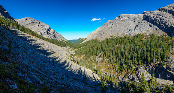 Views over my long exit via Sheep Creek.