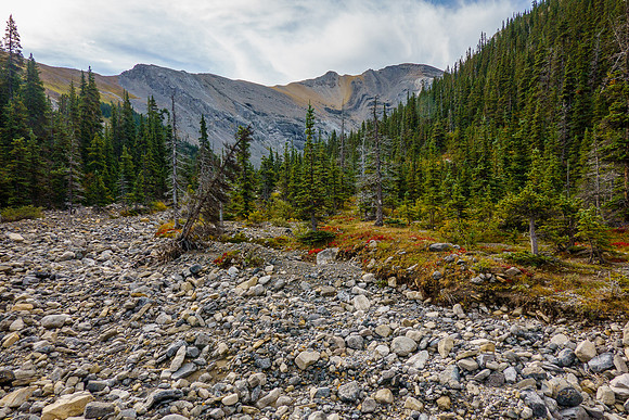 A beautiful valley with fall colors to the north of Zombie Peak.