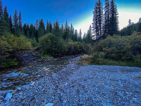 Biking out on the Sheep Creek trail.