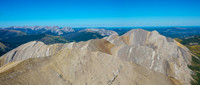 Tinda peaks like Evangeline, Maze, Eagle and Wildhorse at left. Winchester Ridge at right.