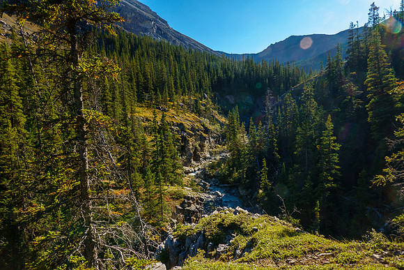 Views back up valley.