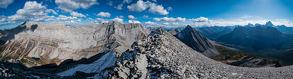 Summit of false Allenby at C, Beersheba at L, Assiniboine at R.