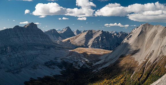 Views over Allenby Pass to Nasswald Peak.