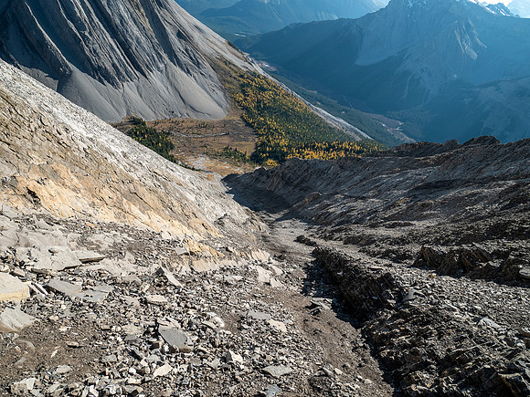 Descending to Mercer Creek.