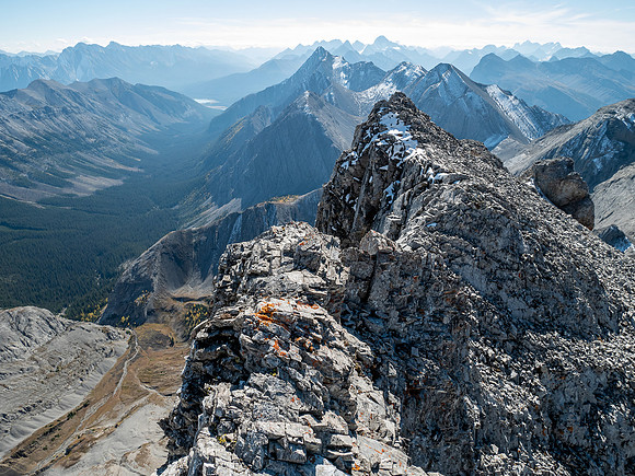 Views back along the south end of the south ridge.