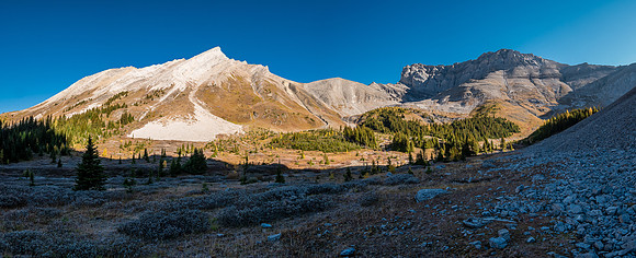 Mount Allenby over the Mercer Creek valley.