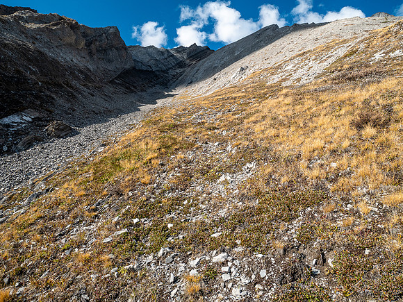 Descending to Mercer Creek.