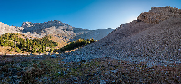 Mount Allenby over the Mercer Creek valley.