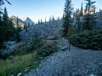 Hiking the Bryant Creek trail at the Owl Lake Trail junction.