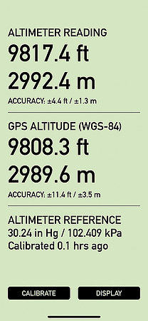 The southernmost summit elevation (1st).
