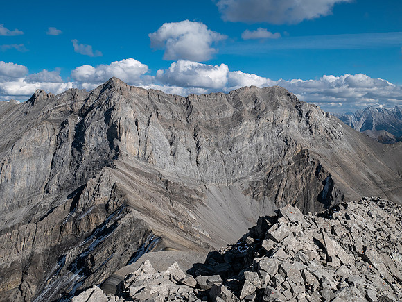 True Allenby at left, south summits at right.