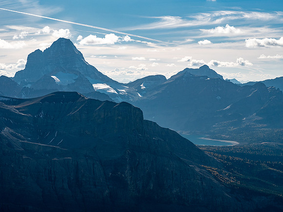 Assiniboine with Lake Magog at lower right.
