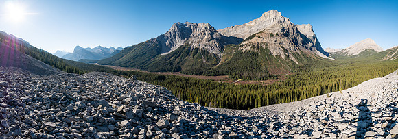 Views back to Mount Cautley.