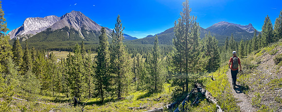 Hiking back along the Cascade River.