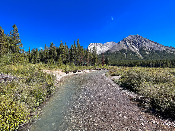 Hiking back along the Cascade River.