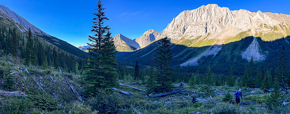 Hiking up west slopes of Cuthead Peak into the west access drainage.