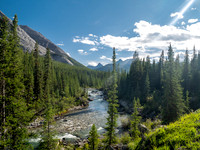 Hiking to Flints Park campground.