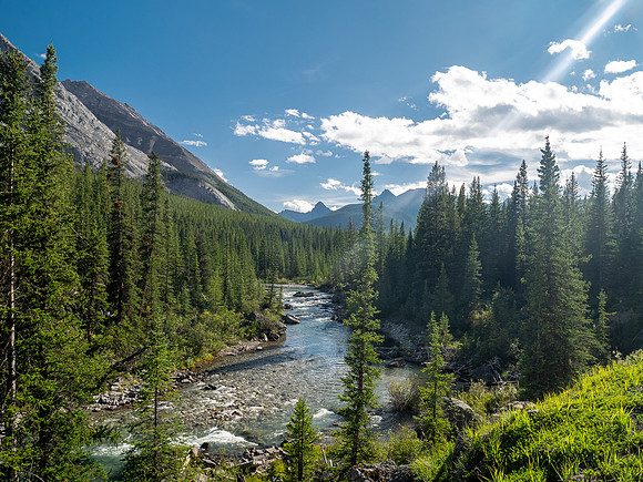 Hiking to Flints Park campground.