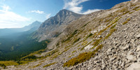Ascending the headwall.