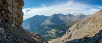 Views back along the scree traverse.