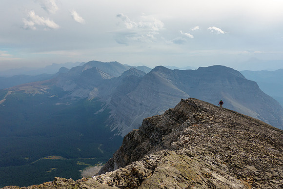Descending the south ridge of Etherington.