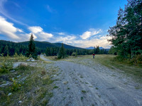 Biking along the wide Cataract Creek trail. The Lost Creek trail to the left here, I'm looking back.