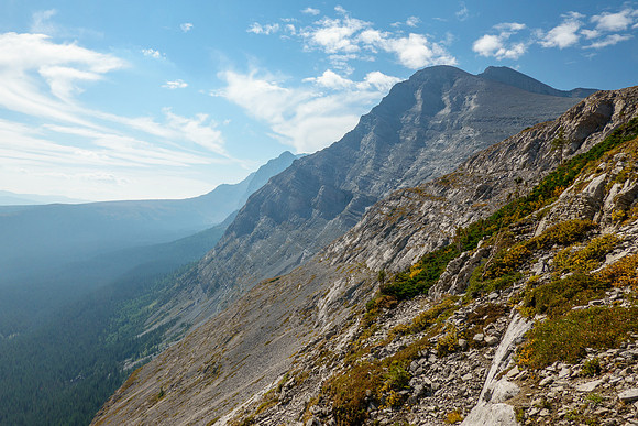 Ascending the headwall.