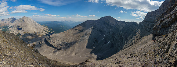The scree bench is pretty easy but it's very exposed.