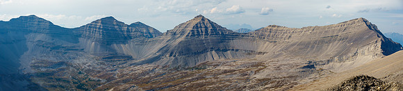 Courcelette (L), Aldridge, Aldridge N, Cornwell and Baril Peak (R).