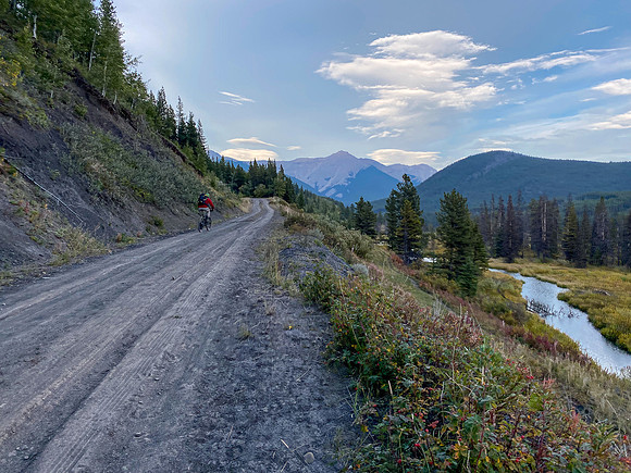 The final 1km ride back is mostly uphill.