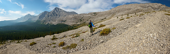 Approaching the headwall.