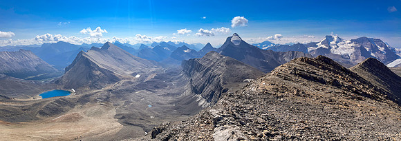 Views south to Nigel Peak.