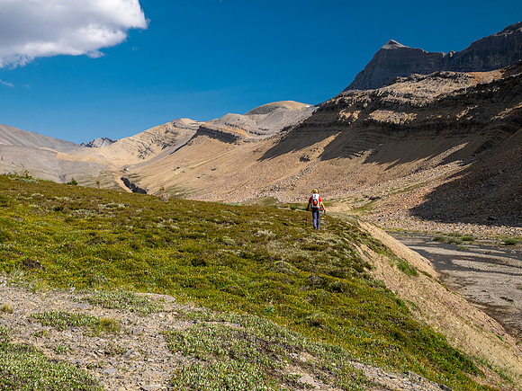 Hiking SE up Beauty Creek to the base of Andover.