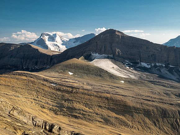 Scrambling up SW slopes of Andover Peak. Views to Skye.