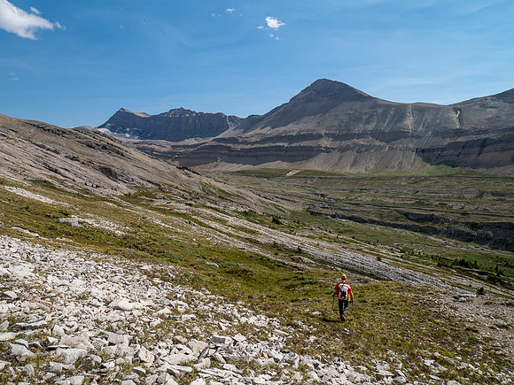 Hiking SE up Beauty Creek to the base of Andover.
