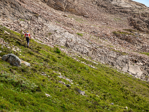 Hiking SE up Beauty Creek to the base of Andover.