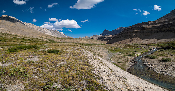 Hiking SE up Beauty Creek to the base of Andover.