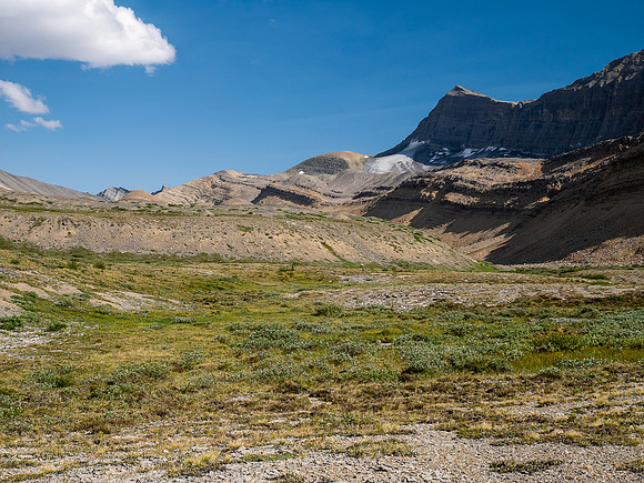 Hiking SE up Beauty Creek to the base of Andover.