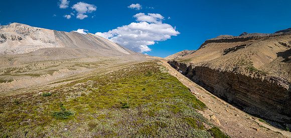 Hiking SE up Beauty Creek to the base of Andover.