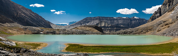 Hiking past the Beauty Lakes south of Mount Wurzburg.