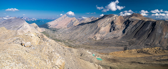 Views over Beauty Creek to Wurzburg and Andover Peak.