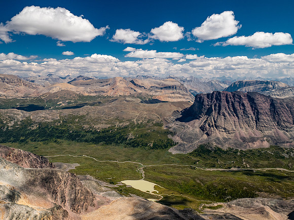 Views over Jonas Pass from the summit of Mount Struan.